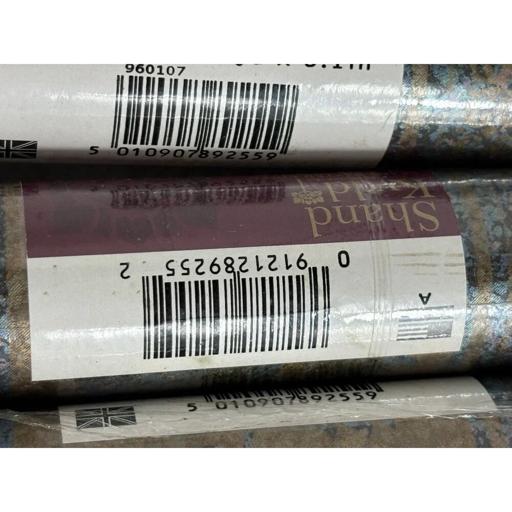Shand Kydd Wallpaper Border 89255 Floral Blue Gold 8 Rolls 5.4 Yd NOS